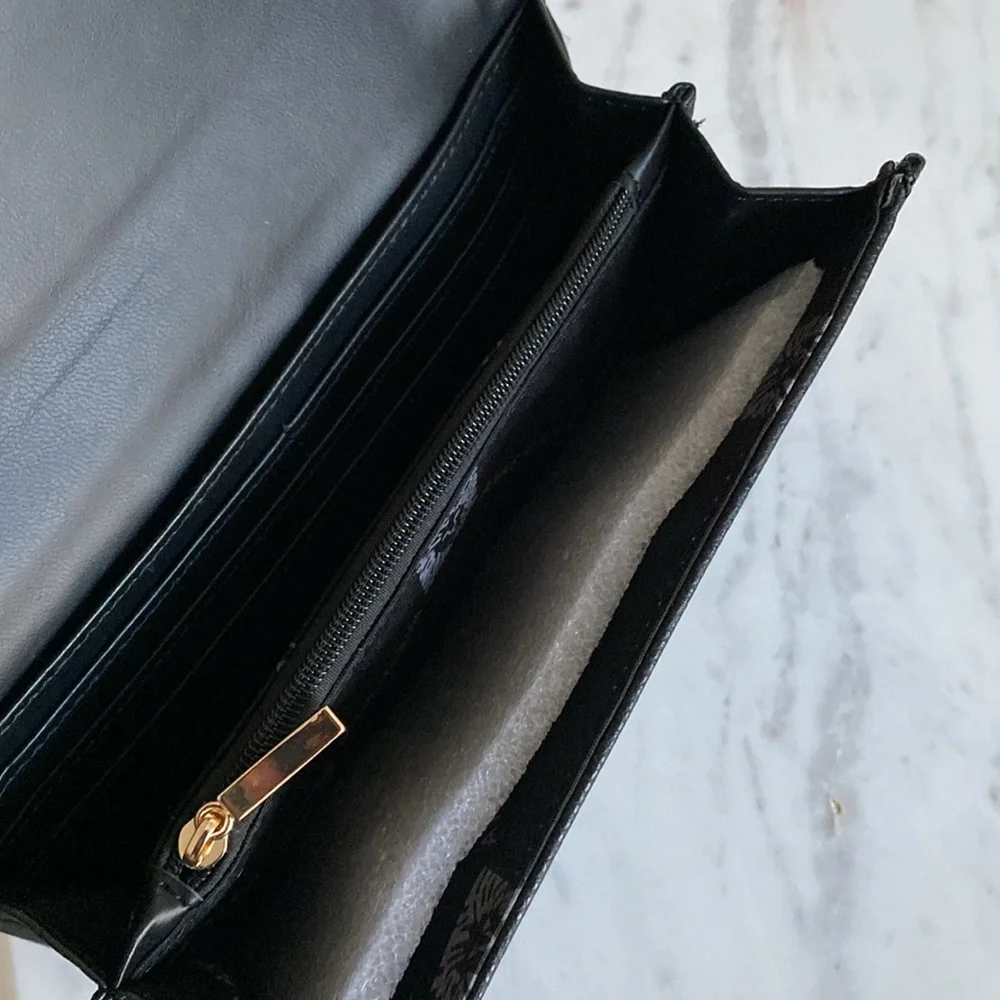 Anne Klein Embellished Horsebit Flap Wallet